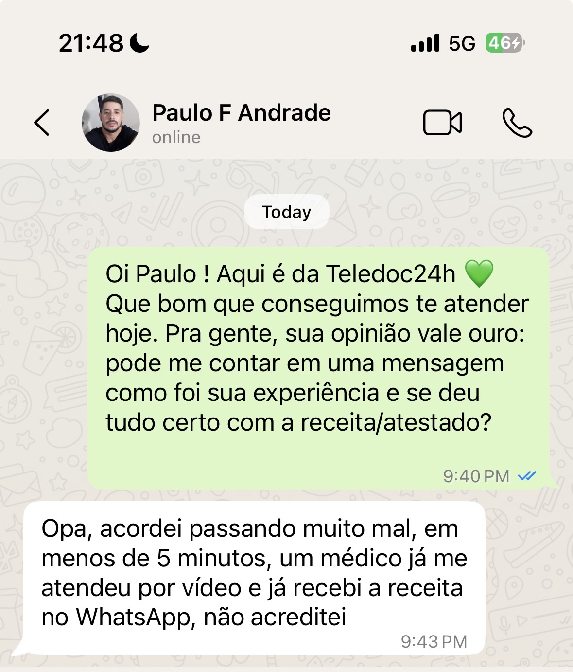 Depoimento real de paciente 2