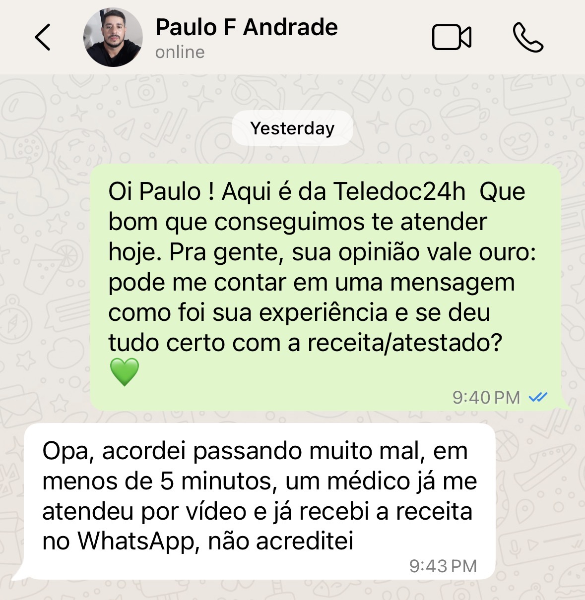 Depoimento real de paciente 5